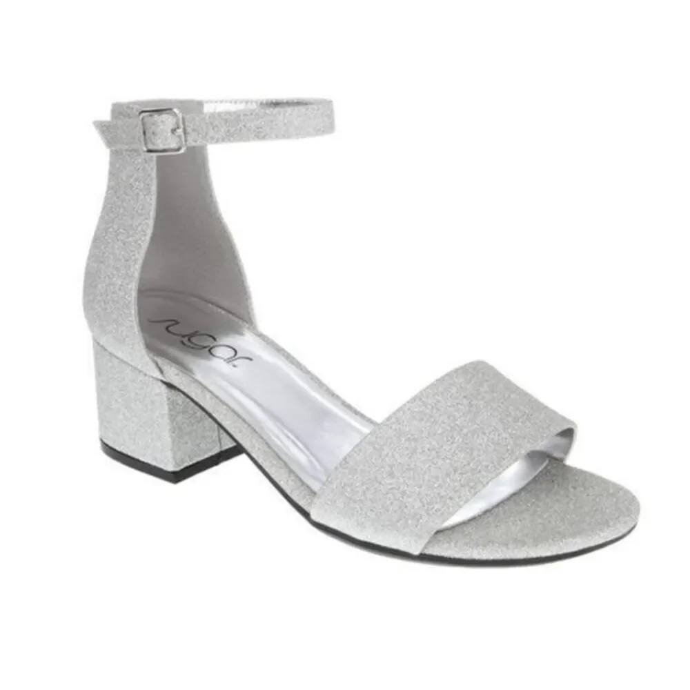 Sugar Women’s Sandals sz 6.5 Silver Slip NEW #711